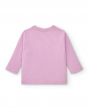 Camiseta rosa de manga comprida com corações para meninas da Camiseta rosa de manga comprida com corações para meninas da