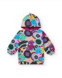 Moletom com capuz multicolorido com estampa de dinossauro para Moletom com capuz multicolorido com estampa de dinossauro para