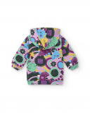 Moletom com capuz multicolorido com estampa de dinossauro para Moletom com capuz multicolorido com estampa de dinossauro para