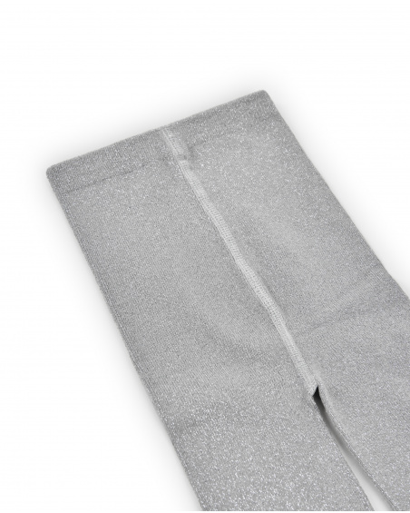 Pack de 2 collants de malha para menina na cor preta com
