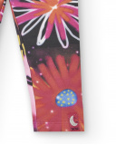 Leggings de pelúcia para meninas em rosa com estampa floral Leggings de pelúcia para meninas em rosa com estampa floral