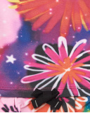 Vestido de pelúcia para meninas em fúcsia com estampa floral Vestido de pelúcia para meninas em fúcsia com estampa floral
