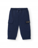 Calça jogger masculina azul marinho com bolsos cargo coleção Calça jogger masculina azul marinho com bolsos cargo coleção