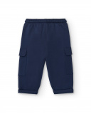 Calça jogger masculina azul marinho com bolsos cargo coleção Calça jogger masculina azul marinho com bolsos cargo coleção