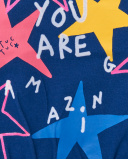 Camiseta azul de menina com estampa de estrela Coleção incrível Camiseta azul de menina com estampa de estrela Coleção incrível