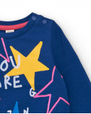 Camiseta azul de menina com estampa de estrela Coleção incrível Camiseta azul de menina com estampa de estrela Coleção incrível