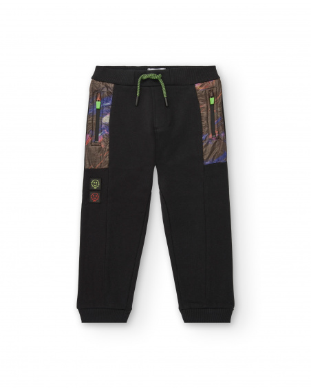 Calça jogger preta para meninos coleção Intergalactic Fun House