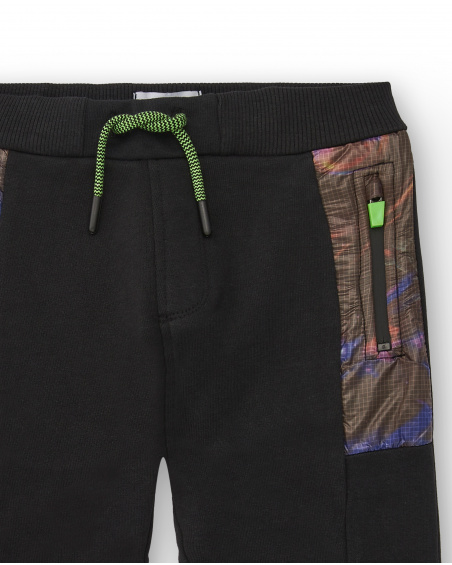 Calça jogger preta para meninos coleção Intergalactic Fun House