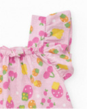 Conjunto para niña con camiseta de punto sin mangas estampada