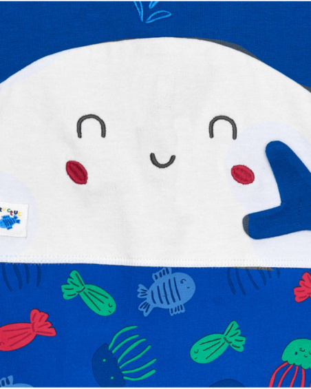 Pelele de punto para niño con estampado de ballena