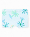 Conjunto de baño para niño con camiseta blanca de palmera y
