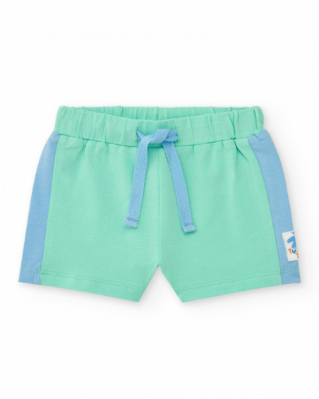Conjunto para niño con camiseta blanca de estampado tropical y