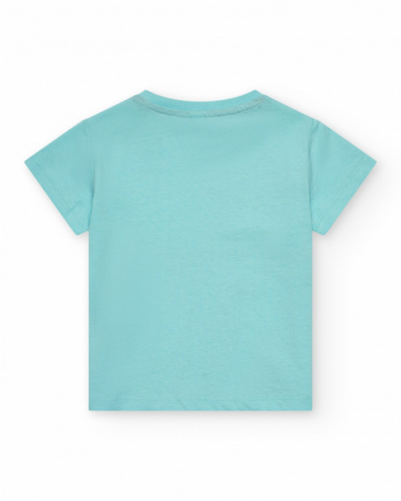 Conjunto para niño con camiseta azul y short negro
