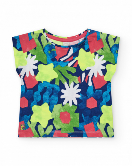 Conjunto para niña con dos camisetas y leggings ciclista
