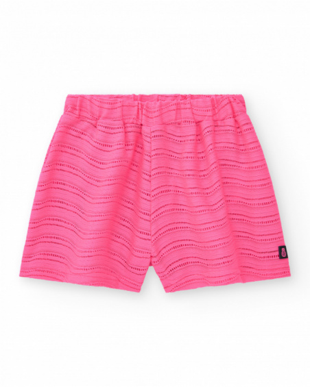 Shorts multicoloridos para menina com estampa tropical e