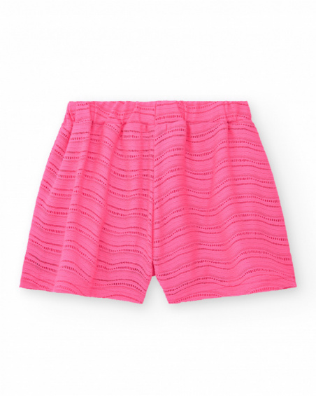 Shorts multicoloridos para menina com estampa tropical e