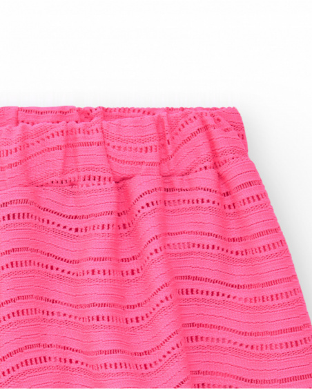 Shorts multicoloridos para menina com estampa tropical e