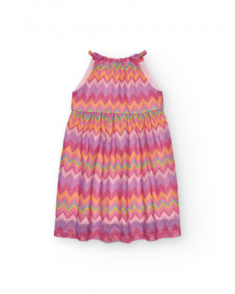 Vestido para menina com estampa multicolorida e alças