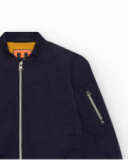 Jaqueta estilo bomber azul-marinho para menino com zíper