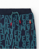 Calça jogger infantil com estampa “Game Over” azul-marinho