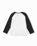 Camiseta de manga longa para menino com estampa de luva de