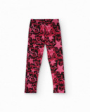 Legging para menina com estampa tipográfica multicolorida