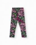 Leggings para menina com estampa multicolorida de corações e