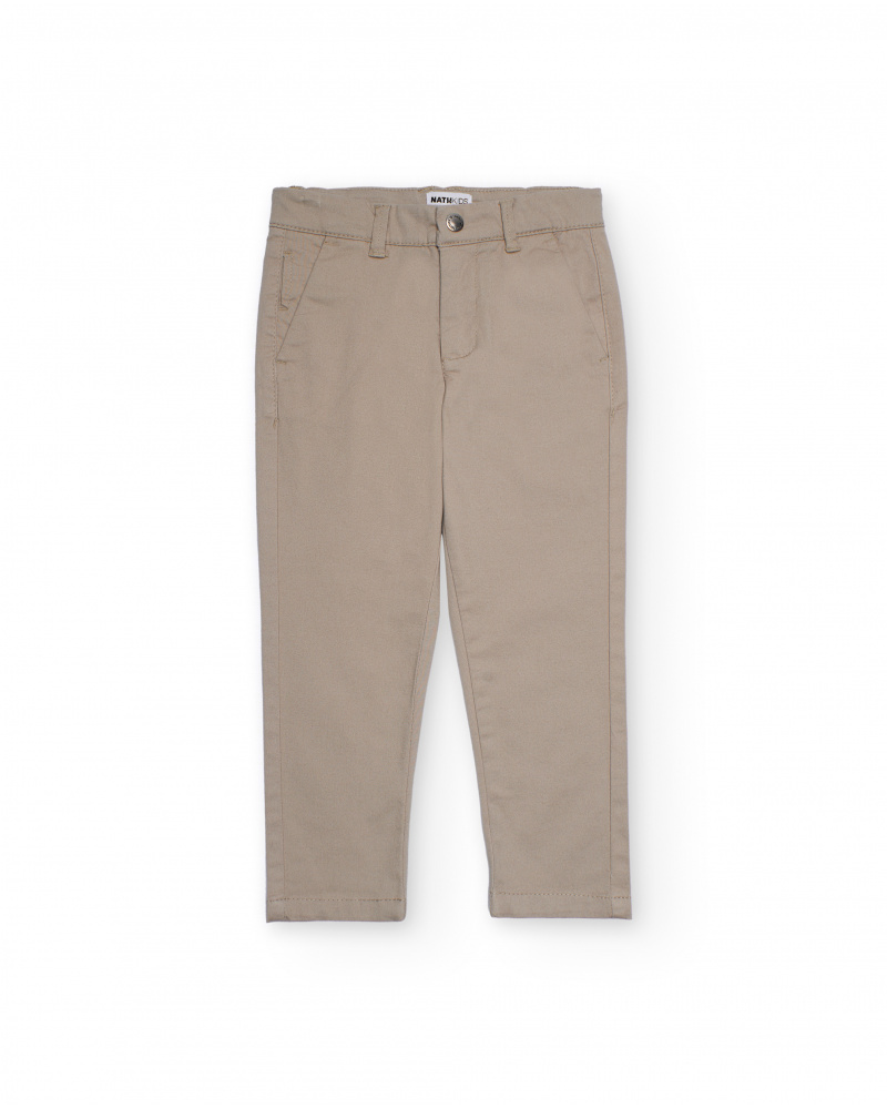 Calça chino bege para menino