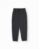 Pantalón jogger para niño color gris oscuro con cintura