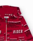 Moletom com capuz vermelho para menino com estampa de texto