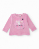 Conjunto de t-shirt e calças para recém-nascido cor-de-rosa com