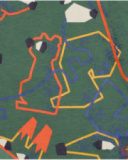 Camiseta de manga longa para menino verde com estampa de ursos