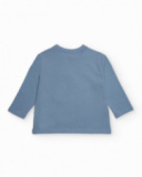 Camiseta para menino em azul com estampa de espião