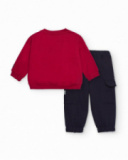 Conjunto para menino em multicolor com estampado de cães