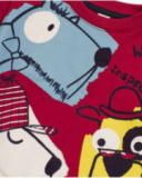 Conjunto para menino em multicolor com estampado de cães