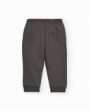 Calças jogger para menino em cinzento com estampado "Fun Day"