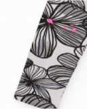 Leggings menina em branco com estampado floral