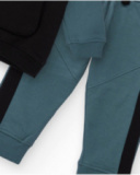 Conjunto de moletom com capuz e calça para menino