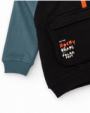 Camisola com capuz e orelhas decorativas para menino