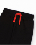 Conjunto para menino em preto e laranja com estampa de lobo