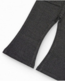 Calça flare para menina com estampa vichy preta