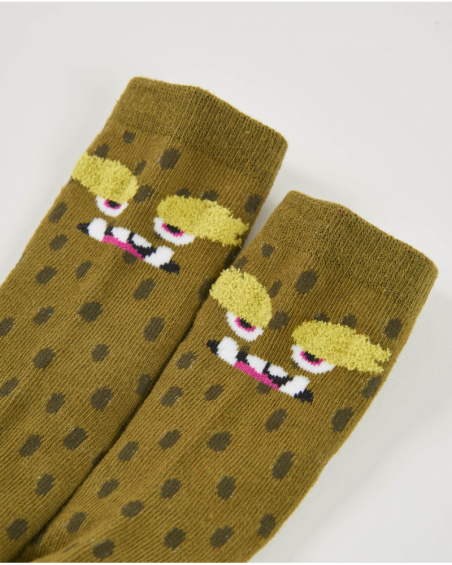 Kit de meias para menino com estampa camuflada e design de