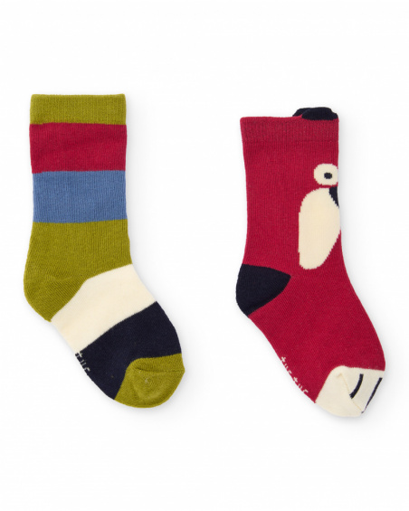 Pack de meias para menino em multicolor com estampas divertidas
