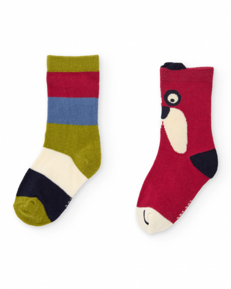 Pack de meias para menino em multicolor com estampas divertidas