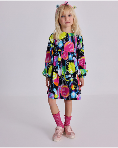 Pack de calcetines para niña en tonos fucsia y negro con diseño