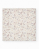 Musselina de bebé com estampado de girafas em tons neutros