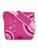 Cadeira de viagem portátil com design rosa e estrelas