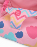 Cadeira de viagem portátil com design zigzag multicolor