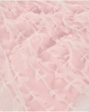 Saia de tule rosa para menina com bordados e cintura elástica