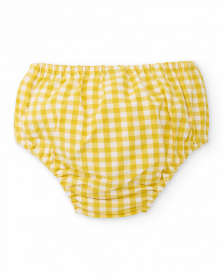 Vestido de tricô para recém-nascido com apliques em relevo